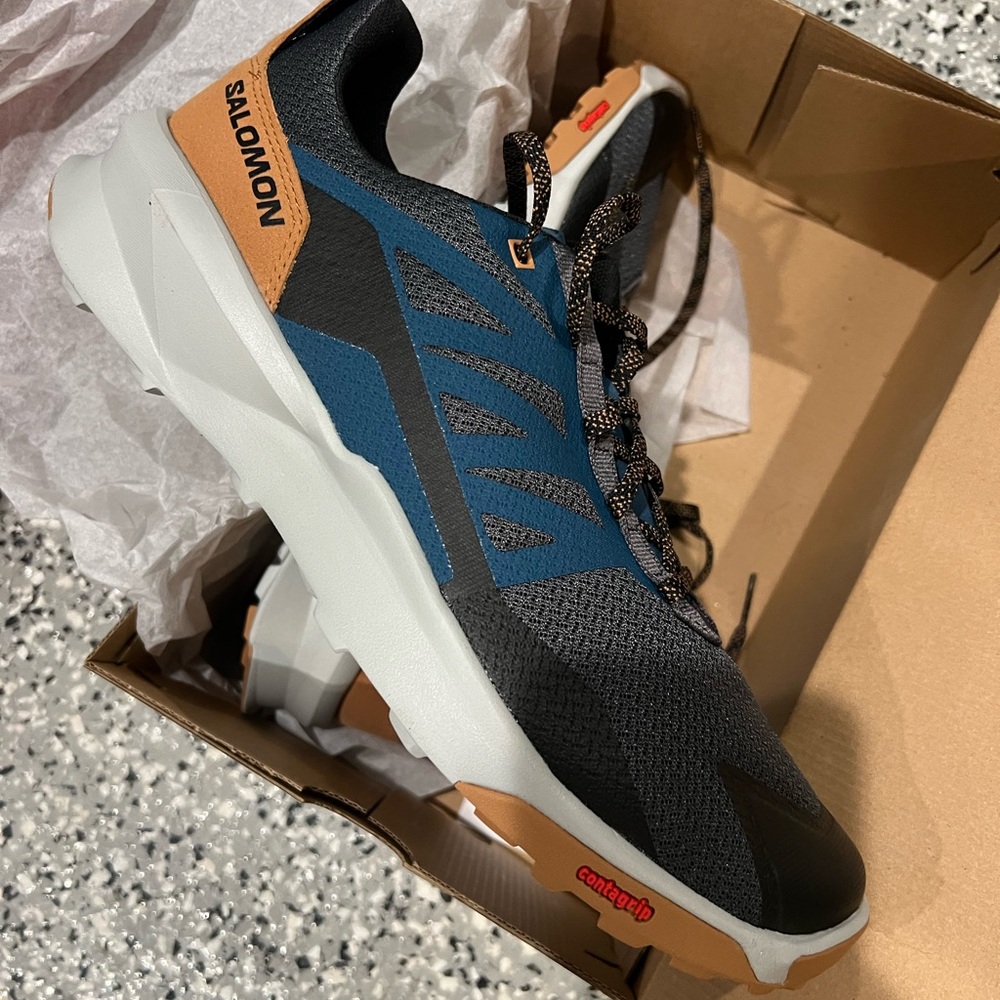 Salomon Blue and Black Trail Running Shoes